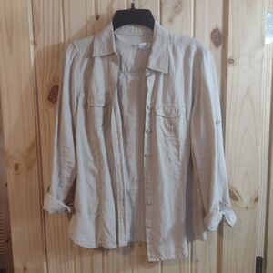 Charter Club Linen Button Down